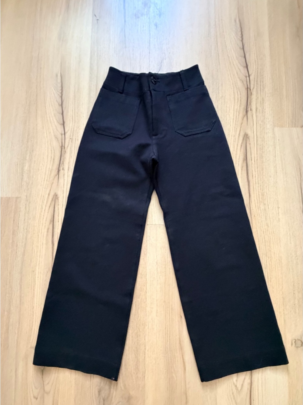 Anthropologie Maeve The Colette Black High-Waist Wide Leg Pants